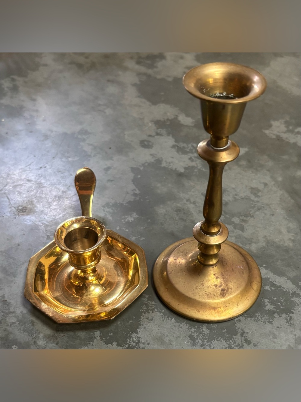 Vintage Brass Candlestick Holders